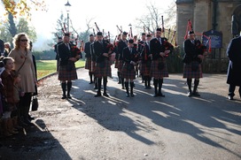 The band in attendance at the Armistice Parade in Buckingham.